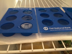 To my KU friends, yes these are the ice cube trays (in the picture) that they gave out at a football game that make “KU” on the ice cubes...pretty sweet.