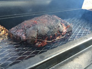 a pork butt on my smoker
